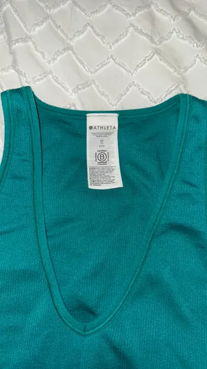 Athleta Ribbed Tank Racerback Green thumbnail 4