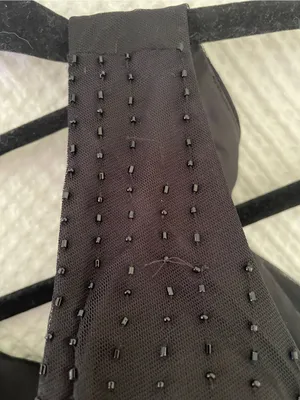 Jones Wear Black V-Neck Beaded Slip Dress thumbnail 4