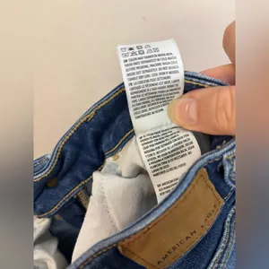 American Eagle Outfitters Distressed Ripped Blue Skinny Jeans Size 0 thumbnail 10