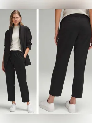 lululemon Black Tapered-Leg Mid-Rise Pant 7/8 Length *Luxtreme Size Medium thumbnail 2