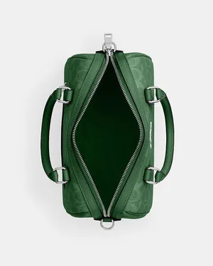 NWT Coach Medium Rowan Satchel Bag In Signature Canvas CV961 Bright Jade thumbnail 11