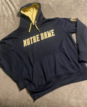 Notre Dame Sweatshirt Hoodie Size Large thumbnail 1