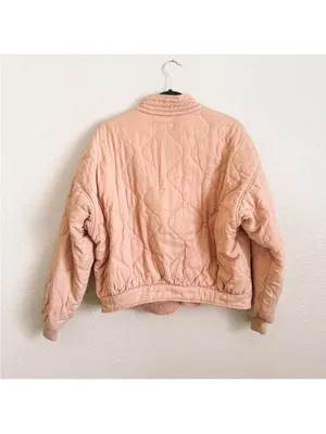 Blank NYC cropped quilted jacket in pink thumbnail 5
