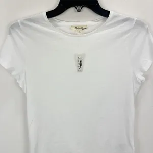 Madewell Essential Slim Tee Shirt Lightweight Cotton Basics White Small NWT thumbnail 7