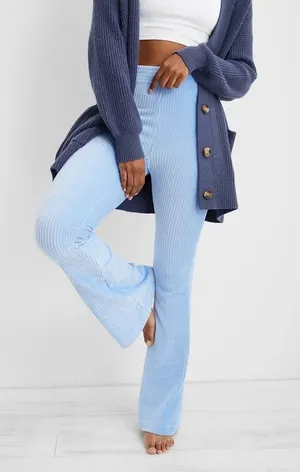 Aerie Groove-On Velour High Waisted Flare Pant XS thumbnail 1