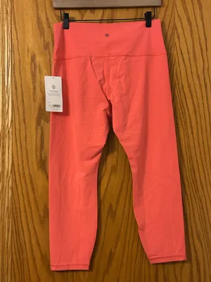 Athleta Coral Pink High-Rise Transcend 7/8 Tights - Performance - NWT - Size 1X thumbnail 3