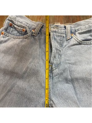 Levi's Wedgie Straight Light Blue Distressed Jeans Womens Size 26 thumbnail 6