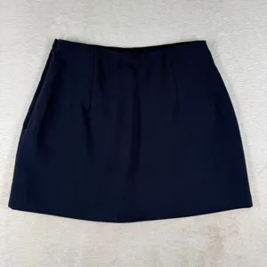 Abercrombie & Fitch Navy Blue Mini Skort Small Side Zip Built-in Shorts Stretch thumbnail 10