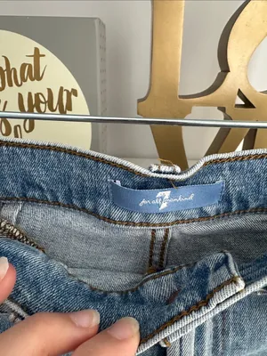 7 For All Mankind Light Blue Flared Jeans thumbnail 3