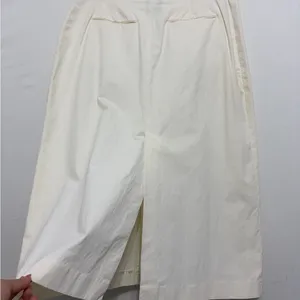 Banana Republic Size 12 Ivory Midi Skirt Cotton Blend A-Line Classic(A439)✨ thumbnail 8
