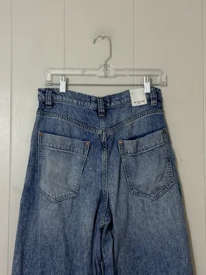 We The Free Old West Slouchy Jeans High Rise Wide Leg Blue Size 28 thumbnail 8