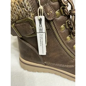 Cliffs by White Mountain Hearty Boots Womens 6 Brown Sweater Cuff C32703-249 NIB thumbnail 2