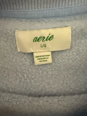 Aerie Light Blue Braided Sweater thumbnail 2