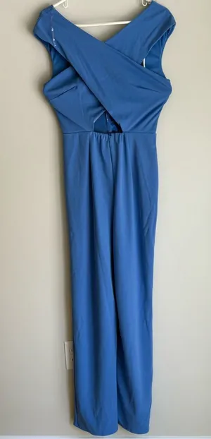 Elegant Blue Jumpsuit Size M thumbnail 1