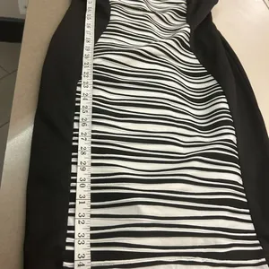 R&M Richards Black and White Sleeveless Sheath Midi Dress size 10 beautiful! thumbnail 5