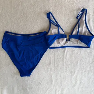 NEW Women's Bright Blue High Waisted 2 Piece Bikini Swimsuit Size M #26077 thumbnail 4