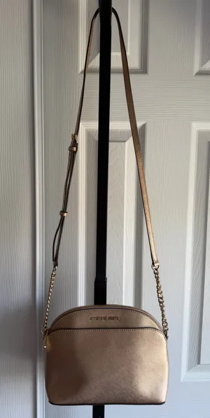 Michael Kors Emmy Saffiano Gold Women's Crossbody Bags thumbnail 10