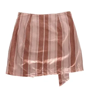Free People Tuscan Sunrise Wrap Mini Skirt Womens 8 Pink‎ Striped Boho Coastal thumbnail 6