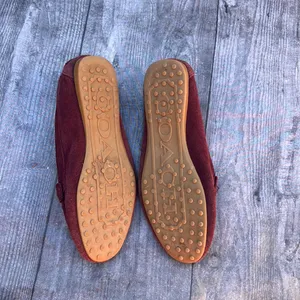 Coach fortunata maroon suede loafers thumbnail 4