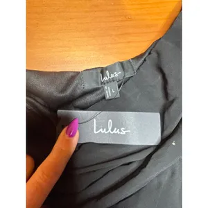 NWT Lulus Celebratory Aesthetic Black Pleated Strapless Maxi Dress Bridesmaid L thumbnail 6