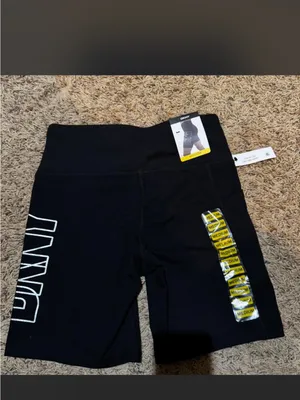 DKNY Black High-Rise Bike Shorts with Logo thumbnail 2