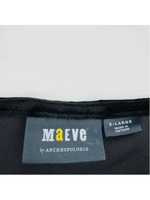 Maeve Halsey Camisole Black Velvet Cowl Neck Tank Top Size XL thumbnail 5