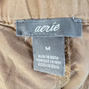 Aerie Paper Bag Shorts Sz Medium Casual‎ Brown Comfy thumbnail 3