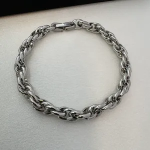Twist Link Chain Bracelet for Men Women,Streetwear Punk Hip Hop Unisex Style thumbnail 4