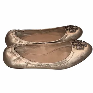 Tory Burch Gold Metallic Leather Melinda Ballet Flats thumbnail 5