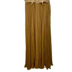 NWT Mandalay Brown Gold Lace Beaded Embellished Long Evening Gown Dress Size 8 thumbnail 8