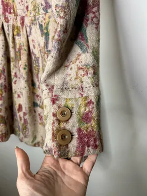 Anthropologie Elevenses Blurred Watercolor colorful Fresco Wool Peacoat size 2 thumbnail 6
