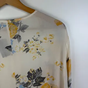 NWT Torrid Georgette Kimono Sz 1X/2X Yellow Floral Lightweight Open Front‎ Flowy thumbnail 3