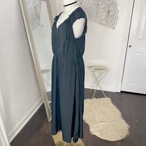 Universal Threads NWT Cap Sleeve Tie Shoulder Midi Dress Black L thumbnail 3