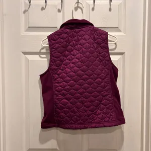 LL Bean Fleece Lined PrimaLoft Quilted Vest Womens‎ Small Magenta Berry Gorpcore thumbnail 5