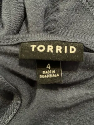 Pretty Torrid Navy Crochet Yoke Short Sleeve Top thumbnail 8