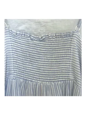 Joie ミ Floral Embroidery Lace Spaghetti Strap Sundress ミ Blue White Stripe ミ S thumbnail 12