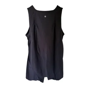 Athleta Black Tie Back Tank Top Small Nylon Athletic Yoga Workout Sleeveless thumbnail 4