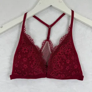 Victoria's Secret Body by‎ Victoria Red Floral Lace Racerback Bralette XS thumbnail 1