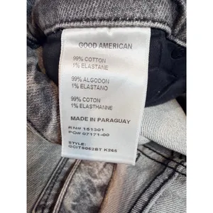 Good American Good‎ Boy Twisted Slit Straight Leg Jeans Gray Size 6/28 thumbnail 6