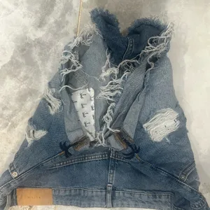 Denim Casual Blue Distressed Jean Shorts thumbnail 7