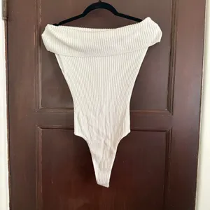 FREE PEOPLE Too Good Cream Ribbed Off Shoulder Knit Body Suit | Small thumbnail 3