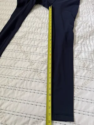 Lululemon Throw Back High Rise Pants Size 6 navy blue 28” Full Length Yoga Luon thumbnail 6