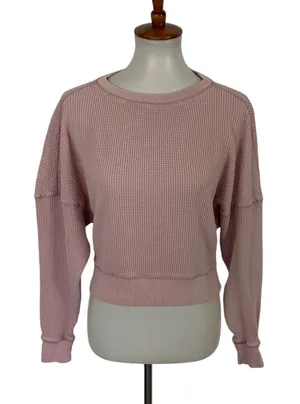 Out From Under Urban Outfitters Sweater XS Pink Knit Soft Cozy Cottagecore thumbnail 1