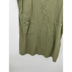 Draper's & Damon's Olive Green Cotton Gauze Pocket Shift Dress XL Lagenlook thumbnail 5