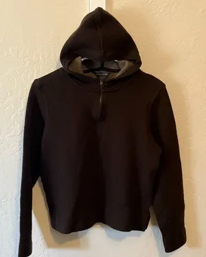 Banana Republic hooded sweater. Sz Medium Brown. thumbnail 1
