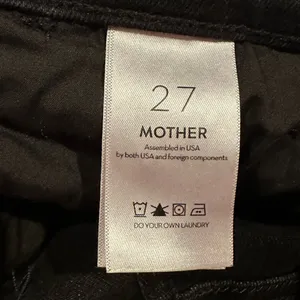 Mother Hustler Ankle Fray Hem Black Stretchy Denim Jean Pants 27 thumbnail 7