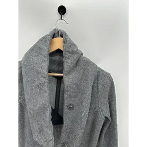 Lululemon Jacket Women 8 Grey Karmacollected Collared Cotton Fleece‎ Super Soft thumbnail 5