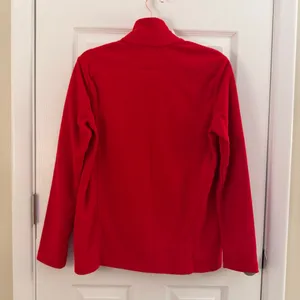 Lands' End Red Quarter Zip Fleece Pullover Small thumbnail 3
