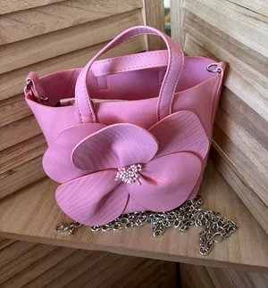 Women's Pink Flower Tote Bag - Small Floral Handbag NWOT thumbnail 1