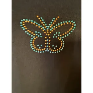 Bob‎ And Betty's Craft Women's Rhinestone And Turquoise Embellished Black Knit thumbnail 6